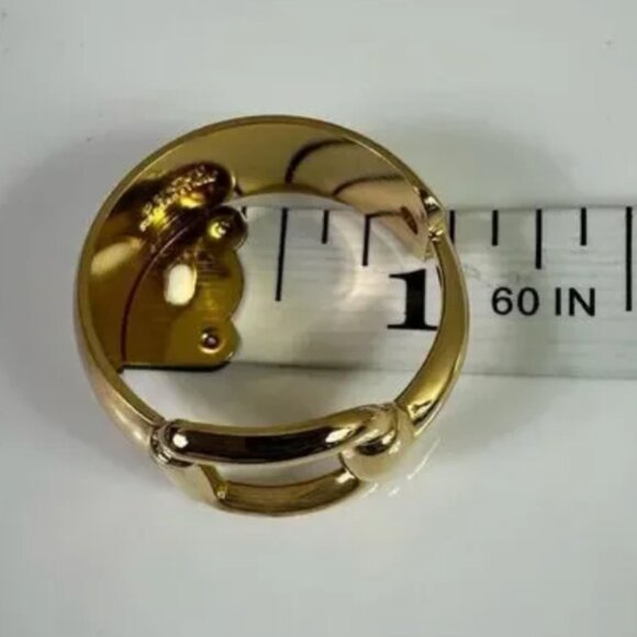 Gucci Horsebit Scarf Ring Gold Plated Vintage - Picture 10 of 10